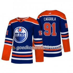 Edmonton Oilers Drake Caggiula 91 Adidas 2018-2019 Alternate Authentic Shirt - Mannen